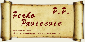Perko Pavičević vizit kartica
